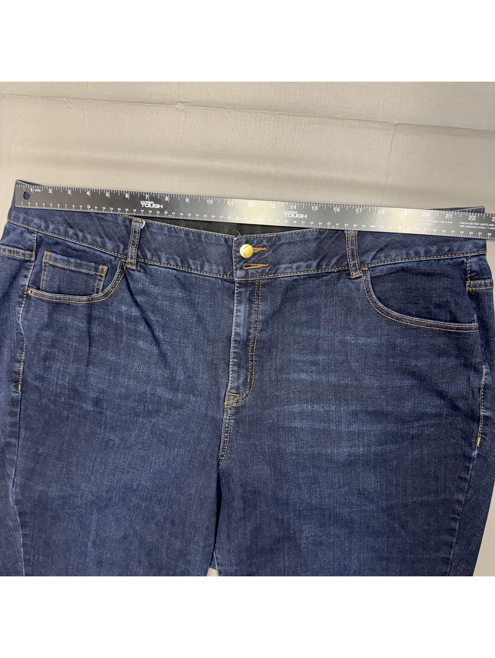 Lane Bryant Womens Tighter Tummy Straight Leg Cotton Denim Jeans Size 26 Blue - Picture 4 of 11